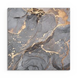 Tableau Décoratif En Verre 'Marmor-Farbspiel Mit Gold' DEQORI - Moderne Déco Murale